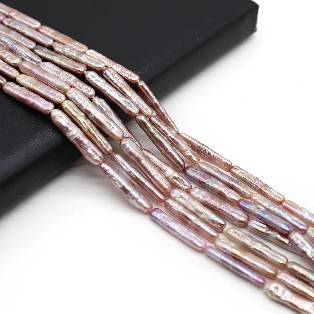 Natural Freshwater Pearl Beaded Long Strip Loose Spacer Beads for Jewelry Making Diy Bracelets Necklaces Accessories 5X20MM