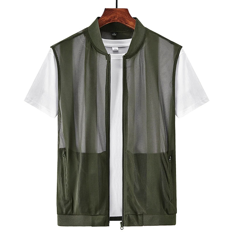 Summer Ultra-thin Men's Vest Women Sleeveless Shoulder Vest Sports Thin Undershirt Light and Breathable Outdoor Angling Tourism