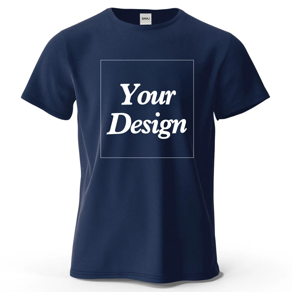 Custom T shirt Customized tshirt Personalized Tee Shirt Diy Print Your Photo Brand Logo Text Men Women 100% Cotton Premium Gift