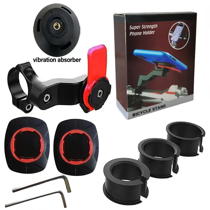 Motorcycle Phone Holder 360° Rotatable Bike Phone Support Anti-Shock Outdoor Riding Navigation Phone Bracket Cycling Accessories