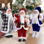 Christmas Theme Home Decorations Santa Claus doll Decoration Supplies 30 cm Standing Santa Claus