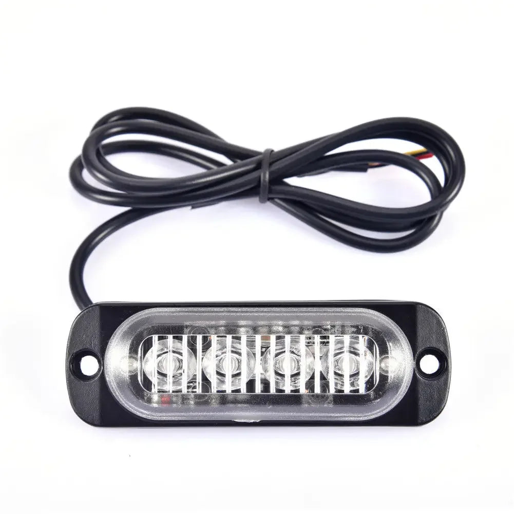 Car 4LED Strobe Light For Car 12V 24V Emergency Signal Lamps Strobe Warning Light Auto Truck Flashing Lighting