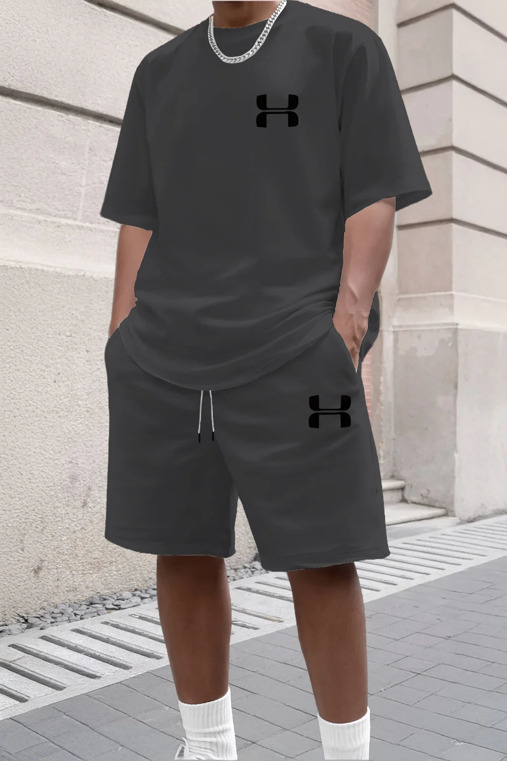 2026 New Men's Sportswear Short Sleeved T-shirt and Sports Shorts Summer Casual Jogging Pants Set Men's Two-piece Set