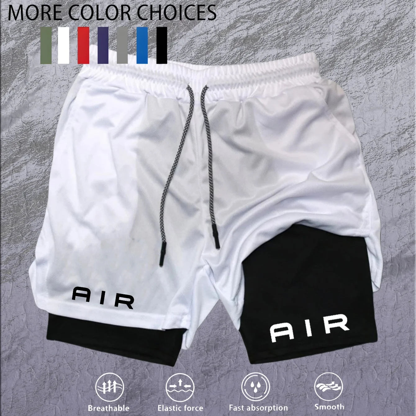 2026 Summer Running Shorts Men 2 in 1 Sports Jogging Fitness Shorts Training Quick Dry Mens Gym Men Shorts Sport gym Short Pants