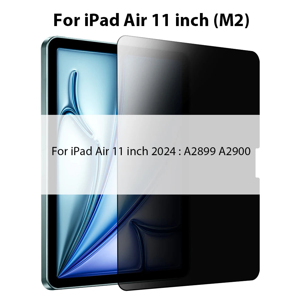 Privacy Glass For iPad A16 Pro 13 M4 12.9 11 2025 M5 10th 10 Generation Screen Protector Air 5 4 7th 8th 9th 10.2 Mini 6 7 Film