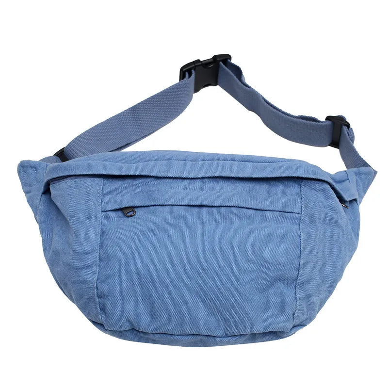 Fashion Trend Waist Bags Unisex Canvas Chest packs Phone Pack Street Hip hop Belt Bags Large capacity Ladies Crossbody Chest Bag