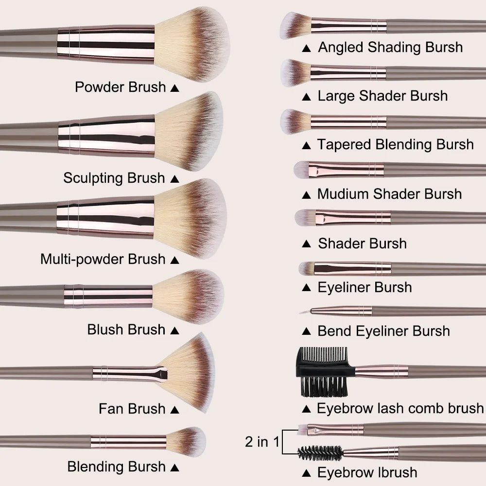 Professional Makeup Brush Set Soft Beauty Brushes Kit Foundation Powder Concealer Blush Eyeshadow Blending Makeup Cosmetic Tools