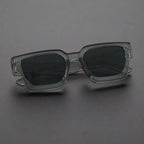 1PC Unisex Plastic Fashion Square Frame Sunglasses For Street Photography And Beach Trips Driving Accessories