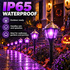 12 Pack Mini Solar Christmas Pathway Lights Outdoor Garden Lantern Stakes LED Waterproof Walkway Yard Decoration Holiday Lights