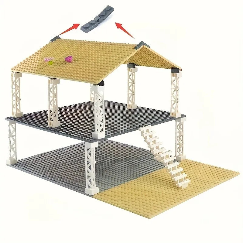 30pcs Building Blocks with Handles 1x2 Hinge Lock Plates for Building Block 44301 44302 compatible children diy bricks toy