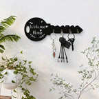 1 Piece Bohemian Style Country Wooden Key Stand With Space-Saving Wall-Mounted Organizer Shelf And Hook - Easy To Install
