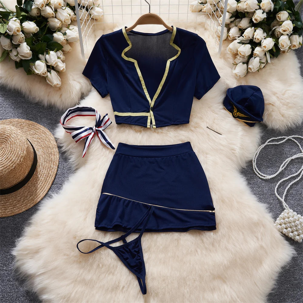 Valentine Party Sleepwear Combination Catsuits Slim Intimate Erotic Mesh Strappy Rompers Women Bodysuits Lingerie Sexy Sets