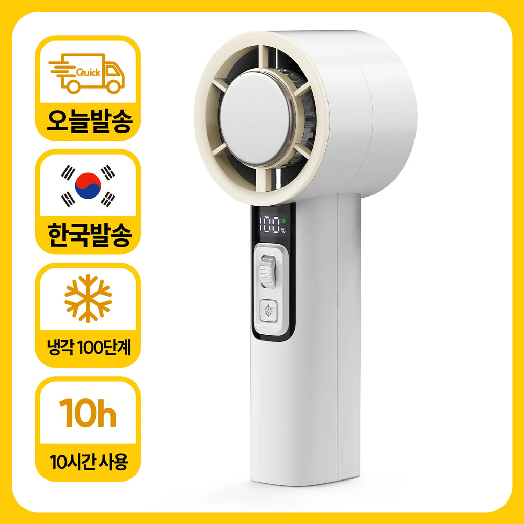molancano MOLANCANO Portable Mini BLDC 100-Speed Handheld Air Conditioner Fan Rechargeable Cooling Fan USB Wireless Handy Fan