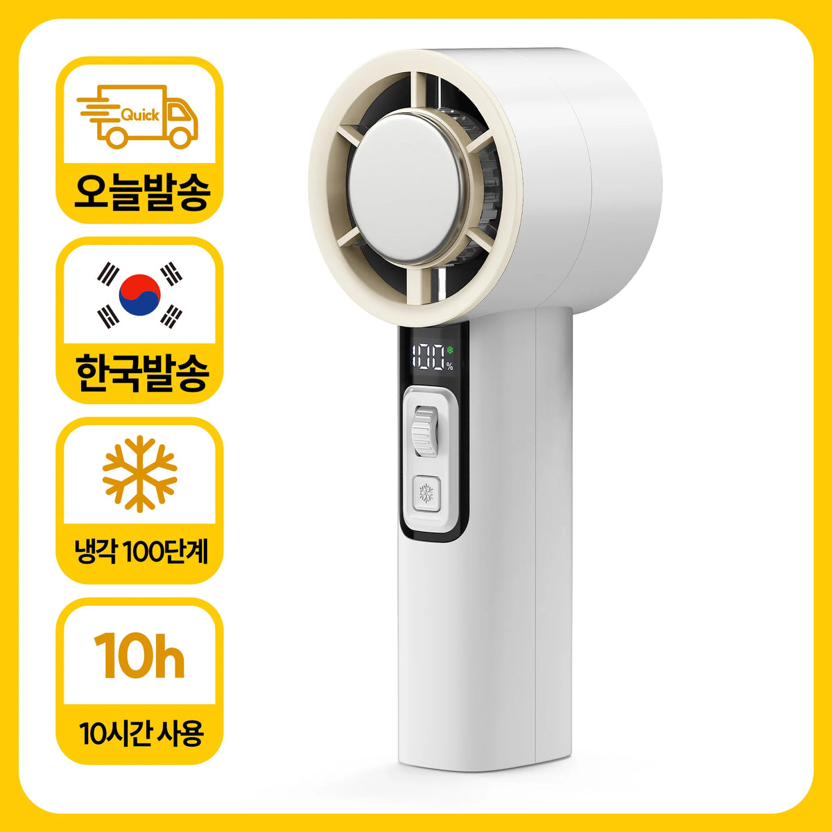 molancano MOLANCANO Portable Mini BLDC 100-Speed Handheld Air Conditioner Fan Rechargeable Cooling Fan USB Wireless Handy Fan