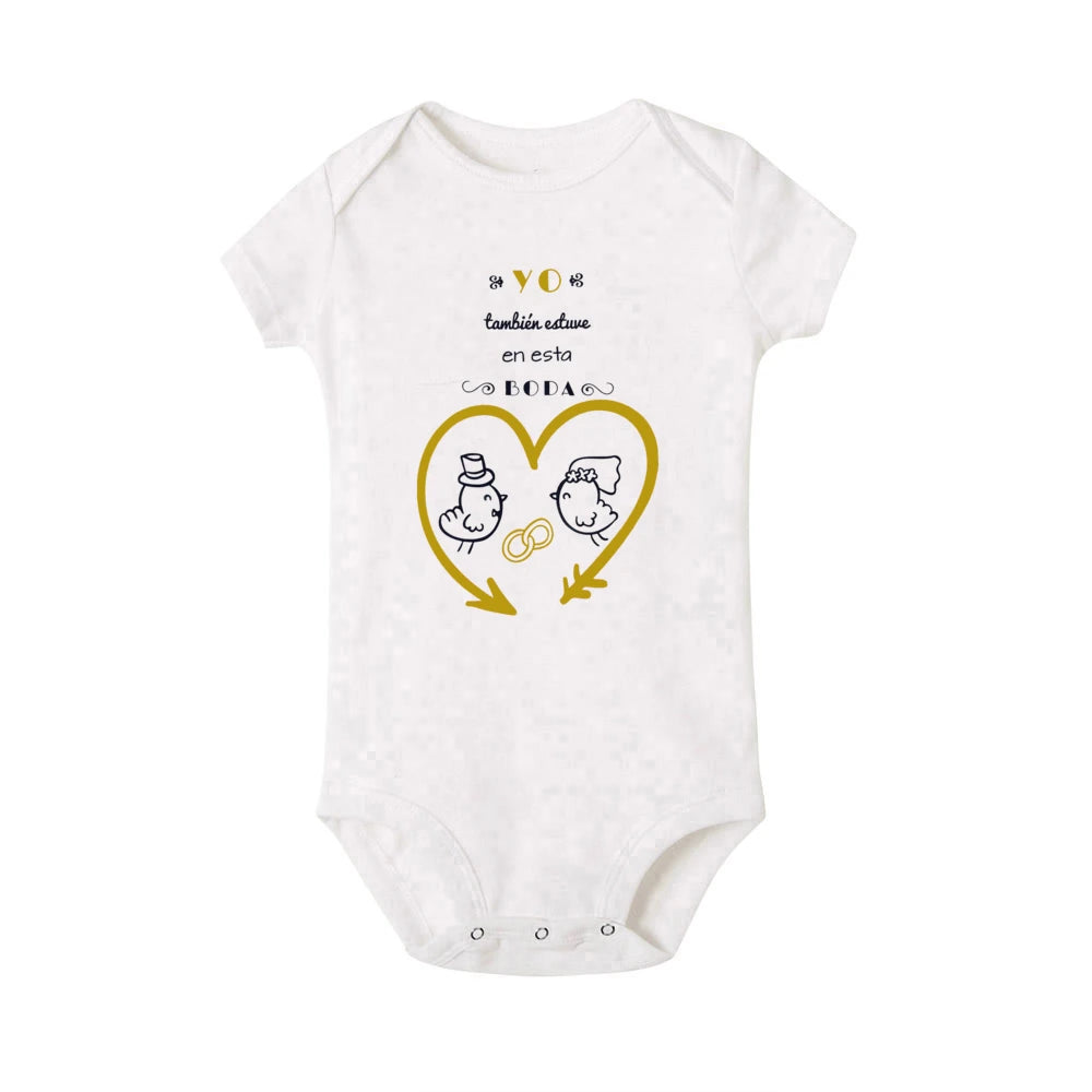 I Was Also At This Wedding Printed Baby Bodysuit Funny Infant Wedding Outfit Newborn Short Sleeve Romper Cute Toddler Jumpsuit