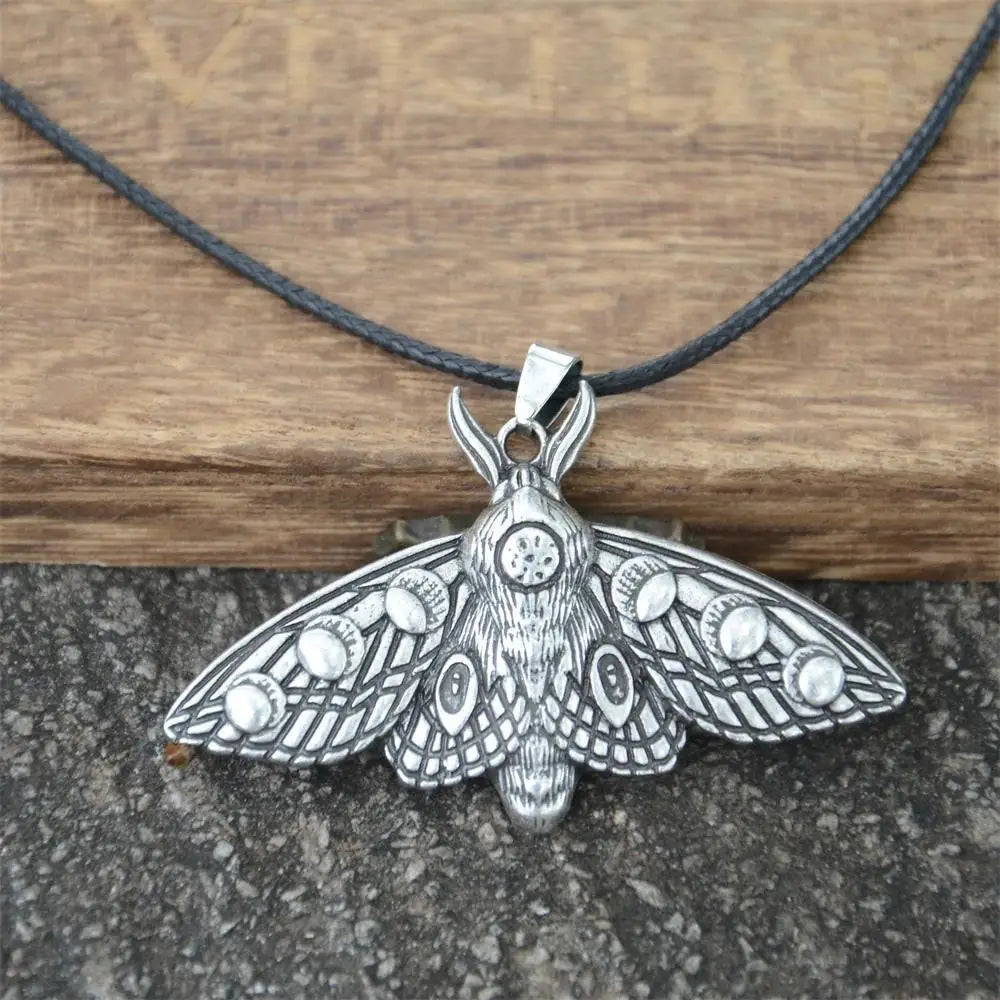 Vintage Moth necklace, Gothic jewelry, witch accessories, Insects, butterfly, Pagan, alternative, Moth Charm, Choker For Women