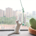 Interactive Cat Hanging  Simulation Cat  Funny Self-hey Interactive  for Kitten Playing Teaser Wand Toy Cat with bell