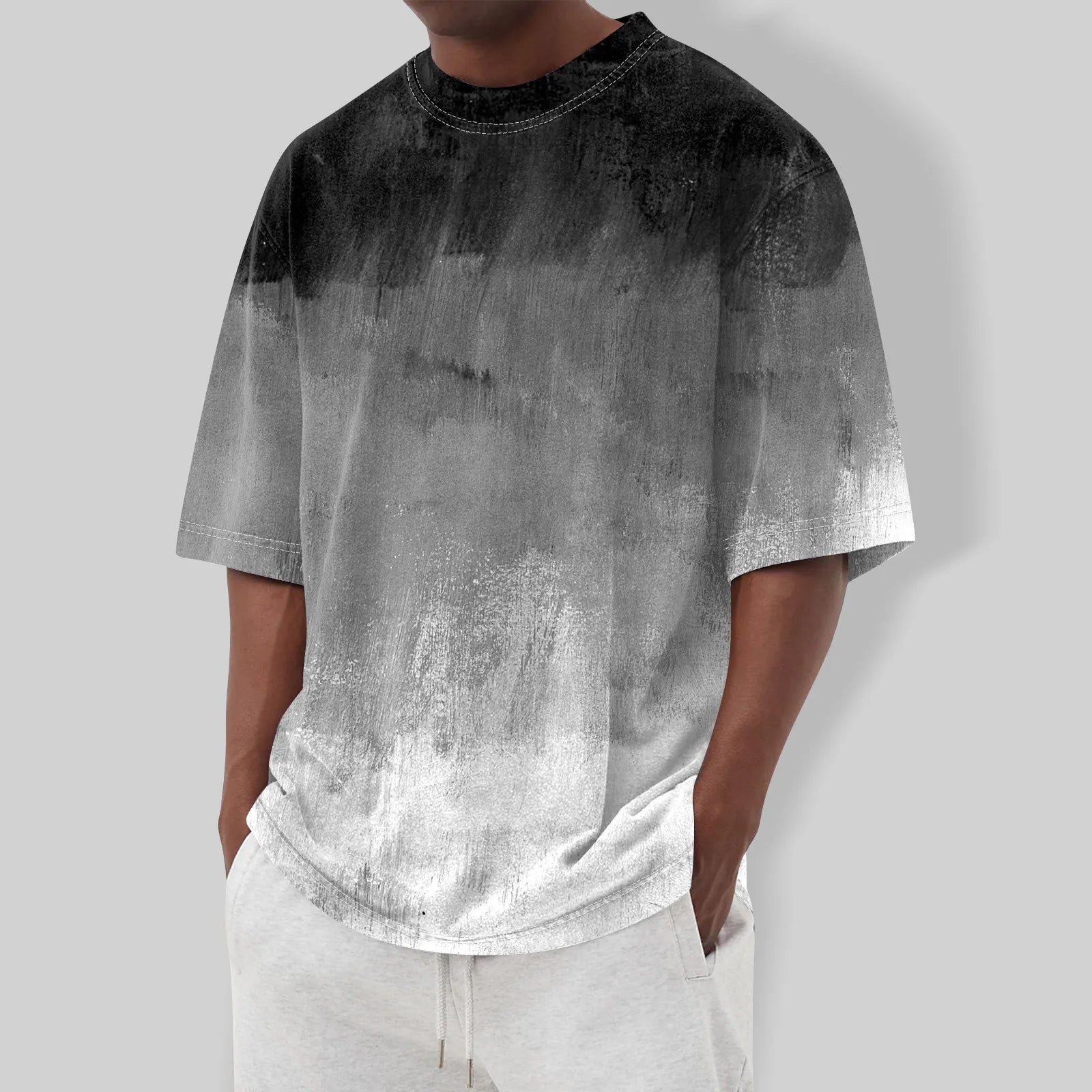 Men'S T-Shirt Summer Cool Short Sleeve 3d Camouflage Gradient Printing Casual Fashion Classic Design Breathable Loose Top