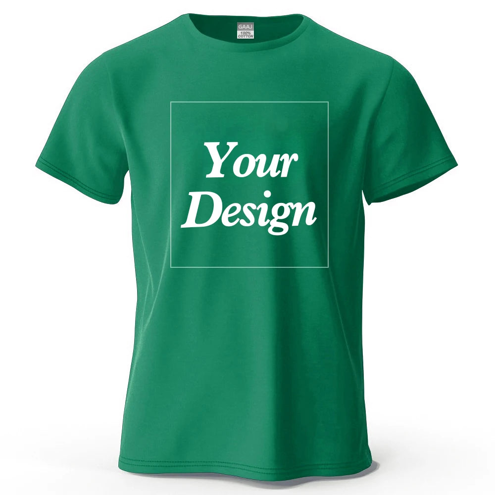 Custom T shirt Customized tshirt Personalized Tee Shirt Diy Print Your Photo Brand Logo Text Men Women 100% Cotton Premium Gift