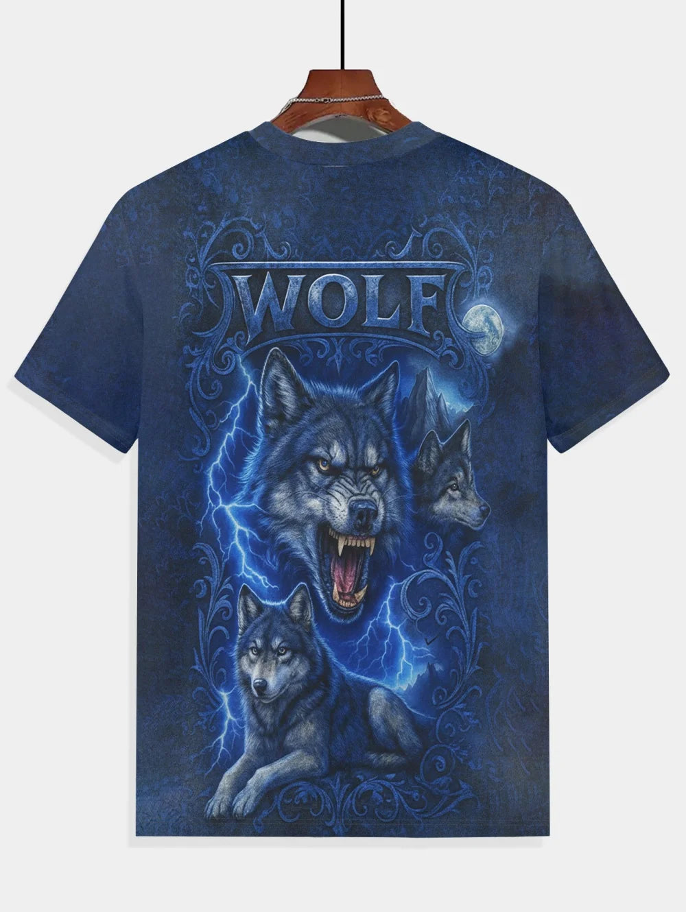 Men 3D Graphics Wolf Print T-Shirts Summer Oversized Causal Tees Fashion Tiger Pattern Fitness Short Sleeve O-Neck Tops Clothing