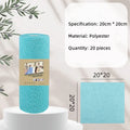 1Roll 20Sheets Reusable Microfiber Cleaning Wipes Household Kitchen Dish Rags Towel Rolls Wash Paper Towel Replacement Lint-Free