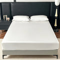 Satin Elastic Fitted Sheet Solid Mattress Cover 360 Band Bed Sheet for Single Double Couple King Queen Full Twin Bedsheet