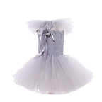 Halloween Costume For Kids Gray Girls Tutu Dress Kids Cosplay Scary Clown Costume Carnival Masquerade Party Dress Up 3-12Y