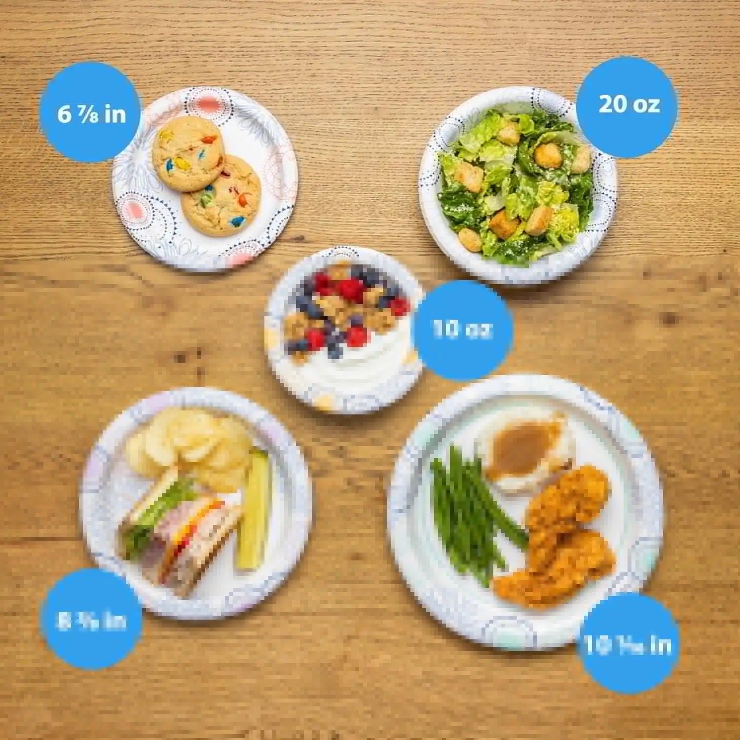 Household Favorite! | Large capacity | Disposable Paper Plates Bulk Pack of  10 Inch Round Plates for Party Picnic Wedding Catering Events