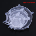 6/12Pcs/Lot Silicone Stretch Lids Universal Taper Pot Bowl Food Wrap Sealed Cover for Kitchen Cookware