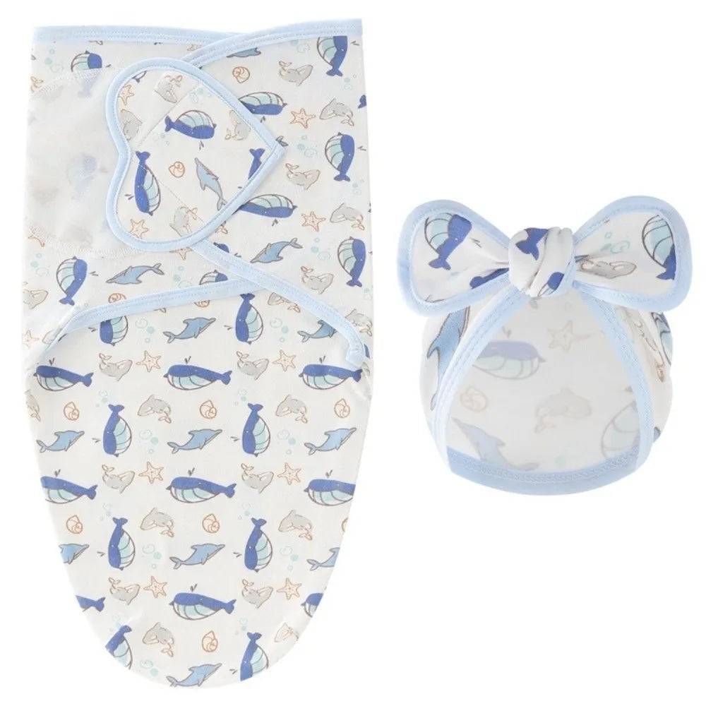 Bowknot Blanket Hat Set Flower Lightweight Material Newborn Photography Blanket Breathable Soft Fabric Infant Swaddle Blanket