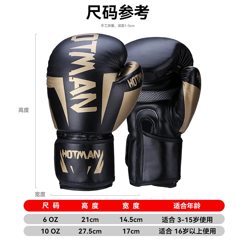 Professional Boxing Gloves for Adults & Kids MMA Sanda Training, Combat-Proven Punching Bag Mitts with Impact Protection for Men