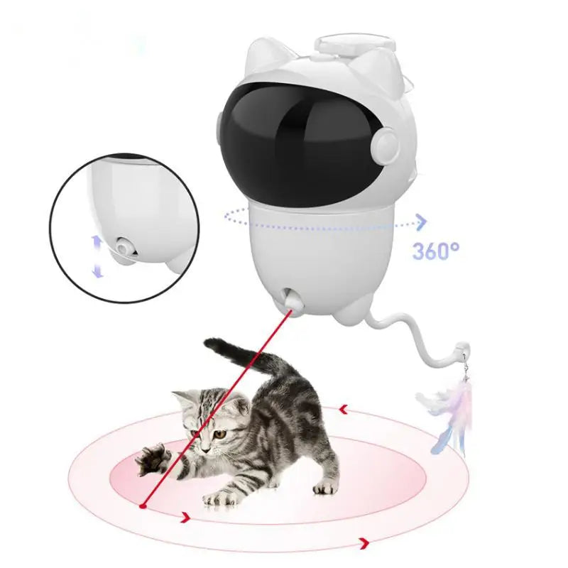 Interactive Smart Cat Toy, LED Laser Indoor Pet Toy Accessories (Suitable for Cats and Dogs), Automatic Cat Toy