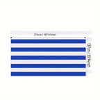 Blue and White Striped Disposable Plastic Tablecloths, Waterproof Tablecloths for Party, Banquet, and Holiday Picnics