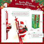 Christmas Electric Santa Claus Climbing Bead Toy Decoration for Children Gift Mall Display Holiday