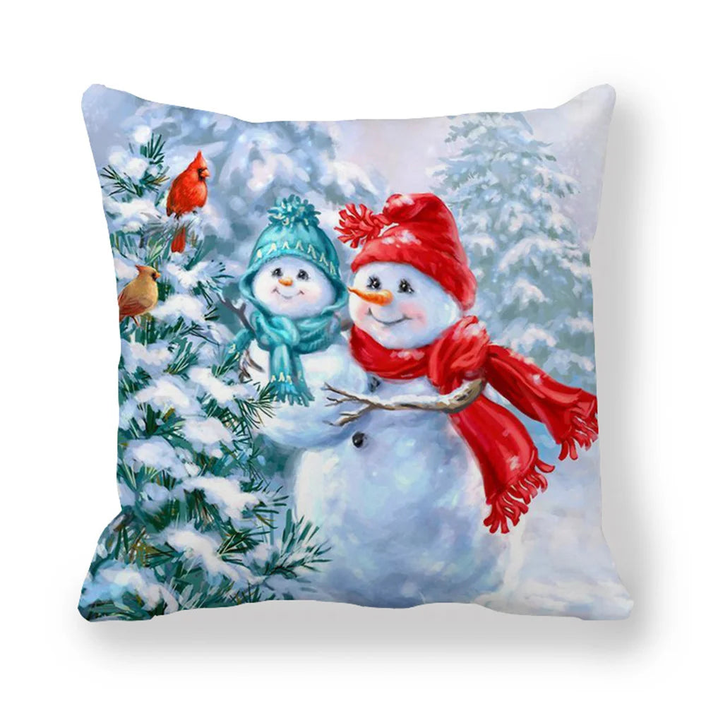 45CM Merry Christmas Cushion Cover Pillowcase 2023 Christmas Decorations for Home Ornament Happy New Year Christmas Decor 2022