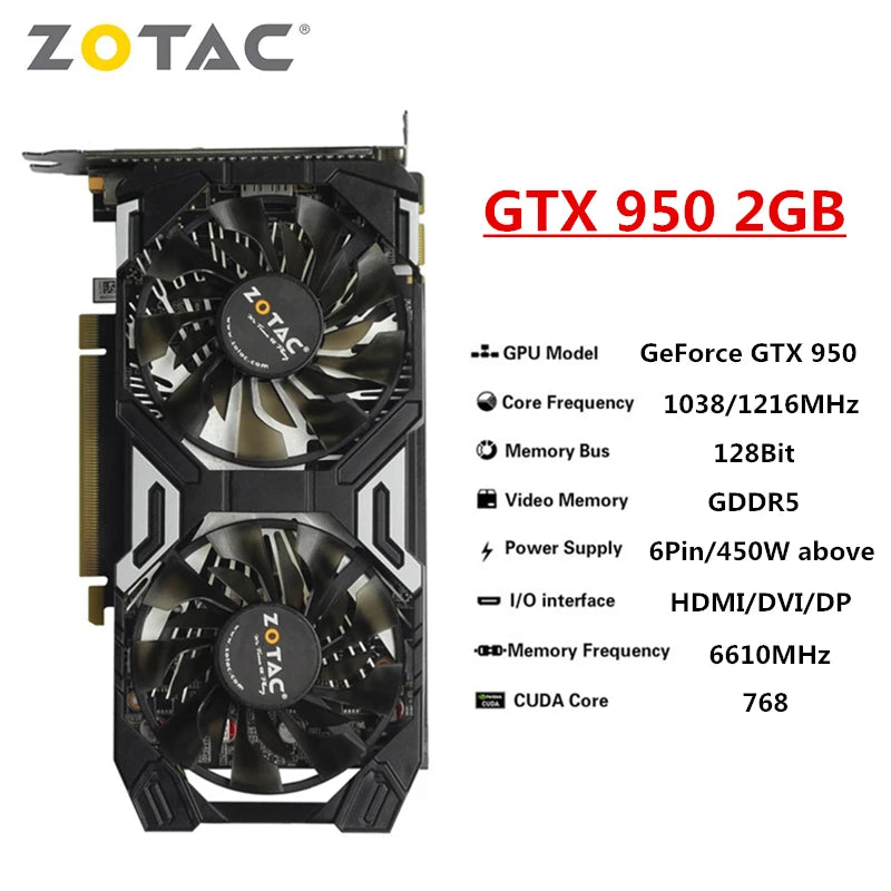 Used Zotac Graphics Cards GTX 1650 1660 1060 1050Ti 6GB 1050 Ti 3GB 4GB 1660S Super Video Card GPU Desktop PC Computer Mining