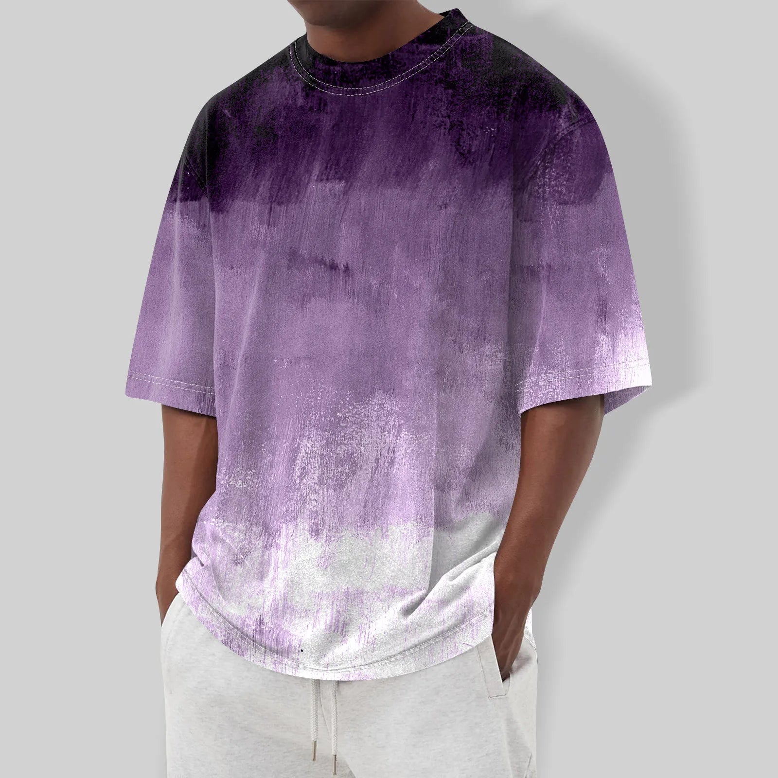 Men'S T-Shirt Summer Cool Short Sleeve 3d Camouflage Gradient Printing Casual Fashion Classic Design Breathable Loose Top