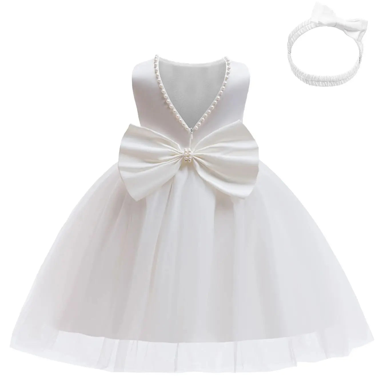 Girl Lace Dresses For Children Sleeveless Princess Girls white Dress Flowers Girls White Ball Gown Baptism Bridesmaid party 4-8Y