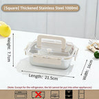 Leakproof Stainless Steel Bento Box Large Capacity Microwave Safe Portable Lunch Box Food Storage Container