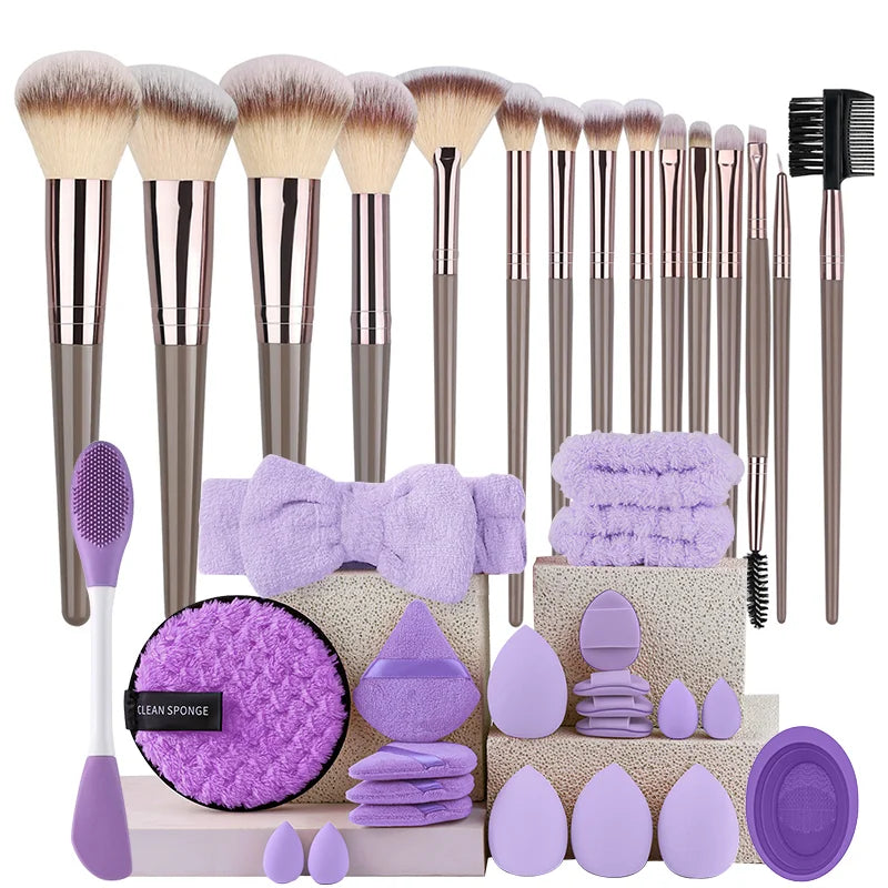 Professional Makeup Brush Set Soft Beauty Brushes Kit Foundation Powder Concealer Blush Eyeshadow Blending Makeup Cosmetic Tools