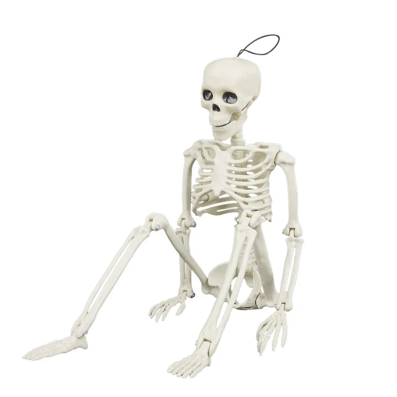 1pc Halloween Skull Skeleton 40cm Posable Skeleton Human Shape Bones Halloween Party Home Decorations Haunted House Horror Props