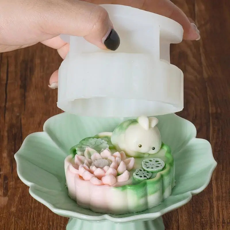 Creative Rabbit Milk Pudding Silicone Mold Custard Mold Cute Cartoon Jelly Cake Cake Mold Cake Decoration Baking Bakery Tool