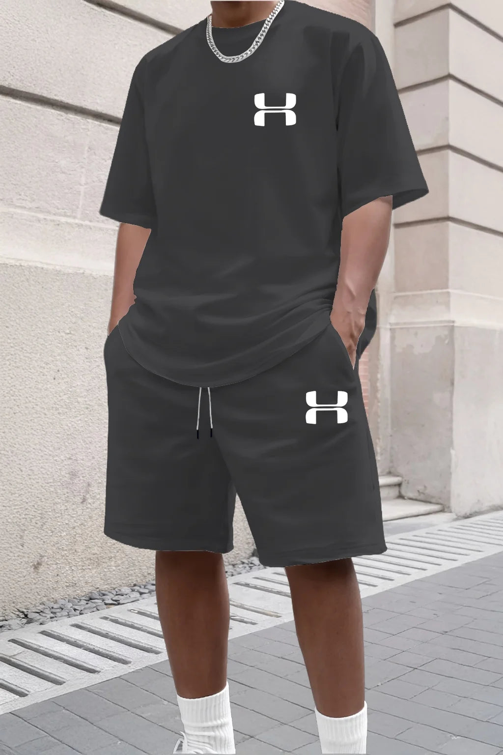 2026 New Men's Sportswear Short Sleeved T-shirt and Sports Shorts Summer Casual Jogging Pants Set Men's Two-piece Set