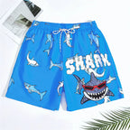 New 3d Printed Shark Beach Shorts For Men Cartoon Animal Graphic Swimming Trunks Kids Summer Quick Dry Hawaiian Board Shorts