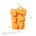 Pumpkin Silicone Halloween Cake Chocolate Mould Silicone with Ghost Pumpkin Bat & Witch Hat Cookie Mold for Ice Cube Baking Mold