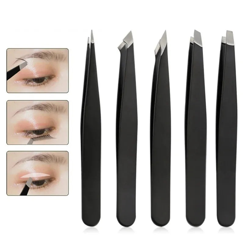 1-4PCS Professional Eyebrow Tweezers Makeup Tools Eyebrow Tweezer For Eyebrows Accessories Beauty Hair Clip Remover