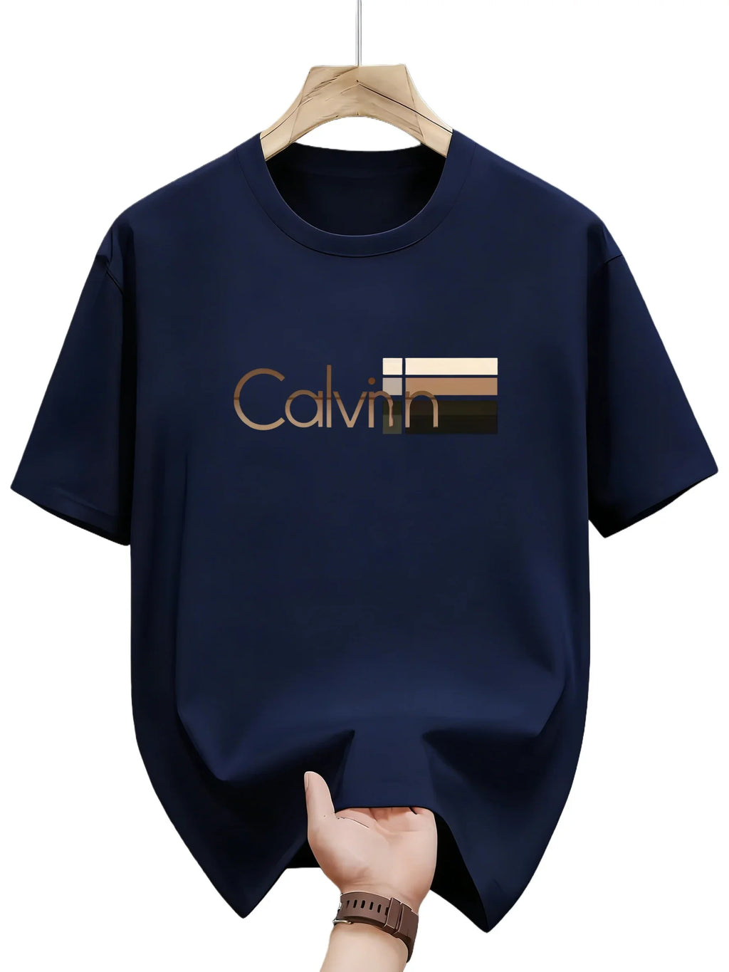 Men's summer casual sports round-neck short-sleeved T-shirt, fashionable and versatile for outdoor sports