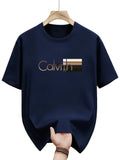 Men's summer casual sports round-neck short-sleeved T-shirt, fashionable and versatile for outdoor sports