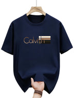 Men's summer casual sports round-neck short-sleeved T-shirt, fashionable and versatile for outdoor sports