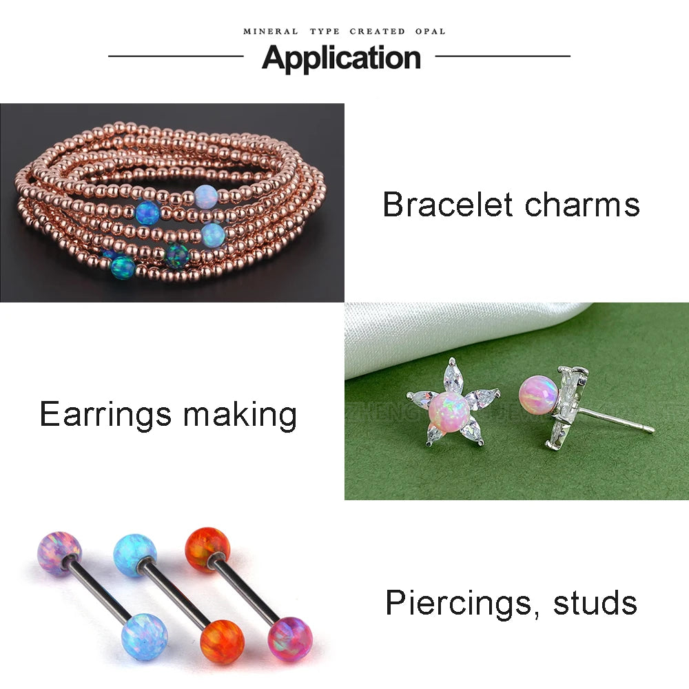 20pcs 50pcs Light Pink Opal Beads for Bracelets Necklaces Nebula Opal OLP377-390 Full/half/no Hole Beads